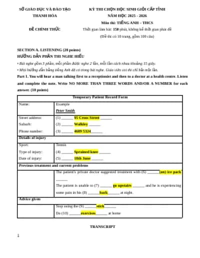 BỘ 30 ĐỀ THI HSG ANH 9 2025-2026 (PHẦN 2) (FULL FILE NGHE + BẢN WORD + KEY CHI TIẾT)