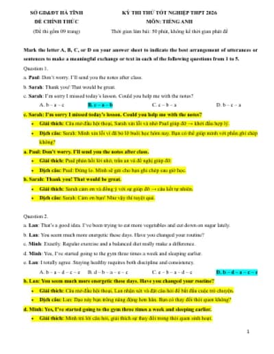 BỘ 50 ĐỀ THI TỐT NGHIỆP THPT TRƯỜNG/SỞ 2025-2026 (KEY CHI TIẾT + BẢN WORD)